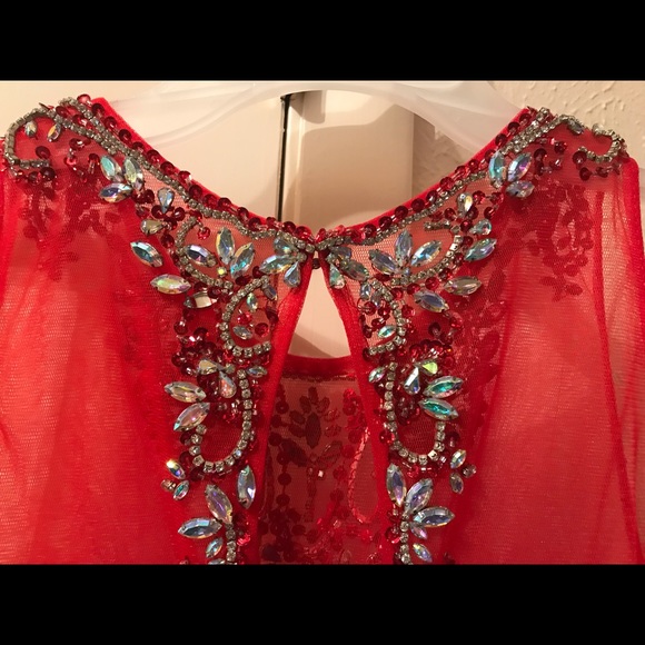 Rachel Allan Red Pageant Dress - Picture 5 of 8